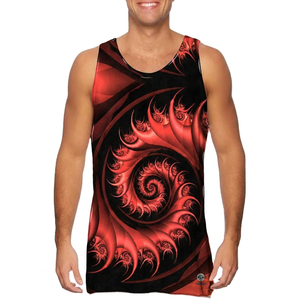 PUFFIN SPORTS Custom OEM Sublimated Private Label Men's Print Tank <b>Top</b> O-Neck Casual Breathable Knitted Polyester Singlet - Product Image 1