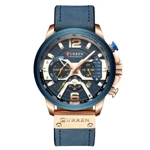 Relógio inteligente de luxo para homens, pulseira Curren 8329 de marca de couro ultra digital, modelo de luxo para o atacado, 2024, ideal para uso em smartwatches