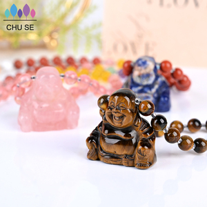 สร้อยคอคริสตัลหินธรรมชาติแบบขายส่ง จี้คริสตัลประดับลูกปัด สร้อยคอคริสตัลแกะสลักพระพุทธรูปเพื่อการบำบัดทางจิตวิญญาณ - Product Image 6