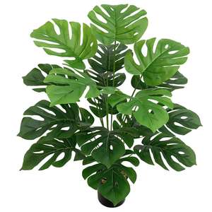 Faux <span class=keywords><strong>grande</strong></span> taille Real Touch <span class=keywords><strong>Monstera</strong></span> feuilles <span class=keywords><strong>grande</strong></span> fausse feuille verte décoration plante artificielle et verdure pour intérieur extérieur - Product Image 1