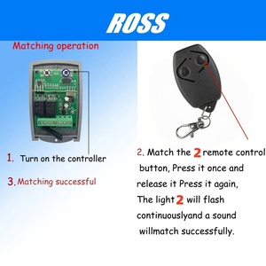 Telecomando per Cancello Elettrico <span class=keywords><strong>ROSSI</strong></span> 433.92MHz Rolling Code, Portata 100m, 2 Pulsanti, Materiale ABS - Product Image 3