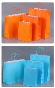 Hot Selling Recycle Eco-paper Food <b>Bag</b> with Handle by Customized logo - Product Image 6