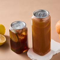 Boîte en plastique transparente avec couvercle facile à ouvrir et machine de scellage 350ml 400ml 500ml Pp Pet Boîte de conserve pour boissons café soda gâteau