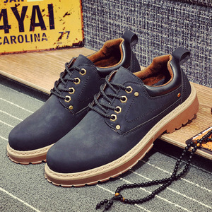 Chaussures de course et de marche rétro pour hommes, dessus en PU, semelle en caoutchouc, tendance mode automne, extérieur - Product Image 3