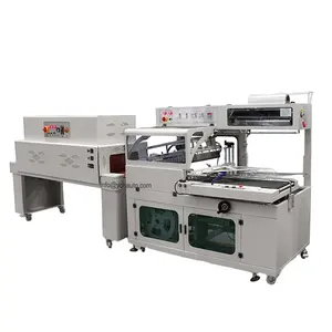 L bar heat sealer machine portable shrinking machine wrapping glass bottle data cable box with pof film packing machine