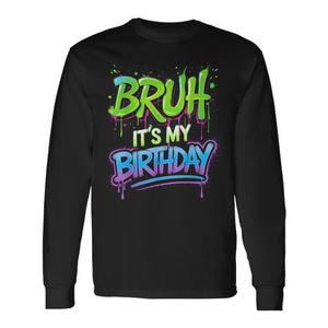 Maglietta a maniche lunghe per festeggiare il compleanno, girocollo unisex per adulti, stampa digitale - Product Image 1