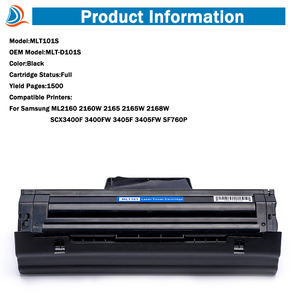 MLT-D101S MLT <span class=keywords><strong>D101</strong></span> D101S para <span class=keywords><strong>Samsung</strong></span> ML2160 2160W 2165 2165W 2168W SCX3400F 3400FW 3405F 3405FW SF760P - Product Image 2