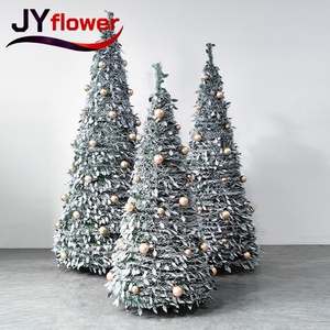 Haute qualité cyprès feuille Simulation spirale arbre topiaire intérieur extérieur ornement artificiel pour mariage noël décoratif - Product Image 2