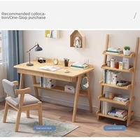Escritorio Moderno Minimalista de Madera Maciza, Escritorio Simple para Computadora/Escritura/Estudio, Modelo 888, Combinación Libre para Primaria/Secundaria