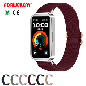 Forwelleny braccialetto sportivo di ricambio Correa Nylon Loop cinturino accessori per <span class=keywords><strong>Huawei</strong></span> Band 10 <span class=keywords><strong>9</strong></span> 8 Smart Watch cinturini - Product Image 1