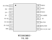 WT2003M02 Module de son USB Prise en charge de la carte SD/disque U Mise à niveau du programme hors ligne Module vocal USB