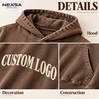 Hoodie Unisexe Oversize Vintage Délavé Personnalisé à Prix Bas en Gros, Coton Épais avec Impression Sérigraphique de Lettres, Style Streetwear