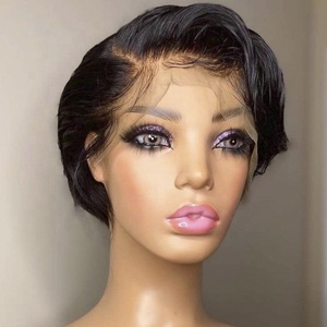 Perruques Courtes Pixie Cut en <span class=keywords><strong>Cheveux</strong></span> Naturels, Bob Brésiliens Lace Front pour Femmes Âgées et Jeunes Filles - Product Image 2
