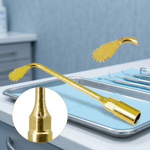Pointe chirurgicale dentaire dorée avec lame courbée pour équipement de thérapie orale, utilisation manuelle - Product Image 2