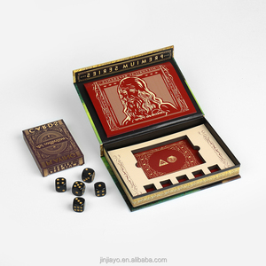 Cartas de póker para adultos con logotipo impreso personalizado, juego de cartas de póquer, cartas de juego de <span class=keywords><strong>casino</strong></span> con dados y caja magnética - Product Image 2