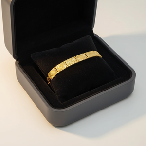 Bracelet classique en or 22 carats avec un motif complexe pour hommes et femmes, accessoires de mode - Product Image 4