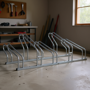 Soporte de suelo para 5 bicicletas, de acero galvanizado, independiente. - Product Image 2
