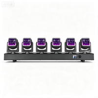 STSLITE-500W LED 6*60W Projecteur à faisceau RGBW avec anneau lumineux auxiliaire à rotation infinie DMX pour DJ, discothèque, éclairage de scène