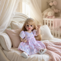Vente en gros de poupées reborn de 55 cm (22 pouces), poupées réalistes en silicone et vinyle, nouveau-né, petite fille, poupée réaliste personnalisée