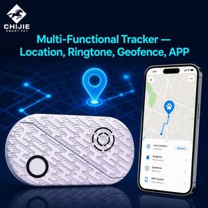 Traceur <span class=keywords><strong>GPS</strong></span> intelligent compact pour animaux de compagnie avec application de localisation en temps réel, Bluetooth, étanche, anti-perte, alerte géofence en plastique pour chats et chiens - Product Image 3