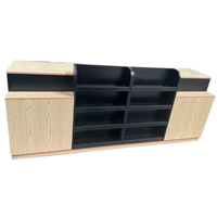 Comptoir de caisse, de réception ou de bar personnalisé, écologique, durable, moderne, en bois d'érable, avec tiroir