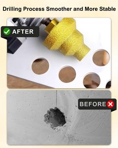 Broca Escalonada de 20, 35 y 50 mm, Broca Cónica de Diamante Tipo Pagoda, Rosca M10, <span class=keywords><strong>para</strong></span> Mármol/Hormigón/Granito/Cuarcita, Escariador Cónico <span class=keywords><strong>Multicapa</strong></span> - Product Image 4