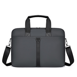 Maletín de hombro cruzado impermeable de PU de gran capacidad personalizado, maletín de negocios y ocio, bolsos de cuero para portátil para hombre, color marrón - Product Image 2