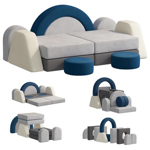 12 Pièces Blocs de Jeu Modulaires Souples pour Enfants, Canapé pour Tout-petits, Construction de Fort, Jeu d'Escalade, Chambre d'Enfant - Product Image 1