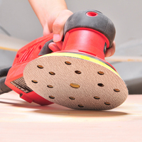Lijadora Orbital Aleatoria Eléctrica para Automóviles, Pulidora de Esquinas para Trabajos en Madera, Lijadora con Cable de Velocidad Variable sin Escobillas para Acabado