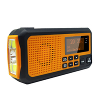 DAB373BT DAB+/FM Digitales Notfall-Alarmradio mit Integriertem Li-Ionen-Akku, Solarpanel/Handkurbel, LED-Leuchten und Drahtlosfunktion