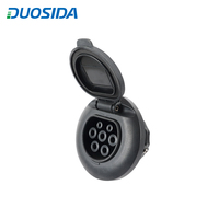 Station de recharge pour véhicules électriques DUOSIDA, prise femelle Type 2, 10000 cycles de charge, norme IEC62196-2, entrée de chargeur VE, IP44