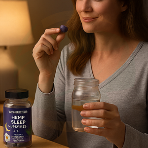 Oem/ODM Tùy Chỉnh Cao Cấp Cây Gai Dầu Gummies Cây Gai Dầu Tự Nhiên Dầu-Cho Bình Tĩnh Thư Giãn Giấc Ngủ Cây Gai Dầu Ngủ Gummies - Product Image 4