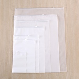 Custom Clear Packaging Bags Frosted Waterproof Zipper Plastik Beg Zip Lock Plastic Bag For Clothing