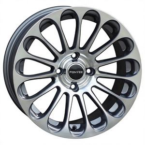 Jante en alliage d'aluminium modifiée de <span class=keywords><strong>16</strong></span> <span class=keywords><strong>pouces</strong></span> avec finition couleur canon de fusil pour Citroën C2 Elysee C-Quatre Peugeot <span class=keywords><strong>2008</strong></span> Windwing - Product Image 1