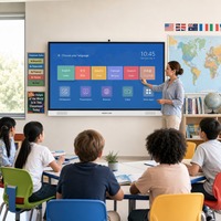 Tableau interactif intelligent tactile multilingue pour l'éducation, écran plat de 86 pouces