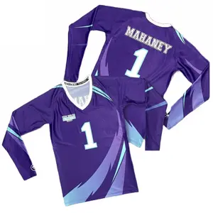 Custom Nieuw Ontwerp Uw Eigen Voor De Nieuwste Dames Gesublimeerde Sets Team Hoge Kwaliteit Volleybal Lange Mouwen Volleybal Uniform Jersey