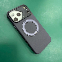 Étui de protection en tissu technique fait main et cousu à la machine avec support à charnière à 360 degrés pour téléphone portable