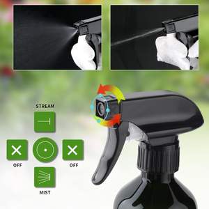 Bouteille en plastique PET de 300 ml/500 ml avec pulvérisateur à gâchette pour hydratant haute pression et détergent, pulvérisation de jardin - Product Image 3