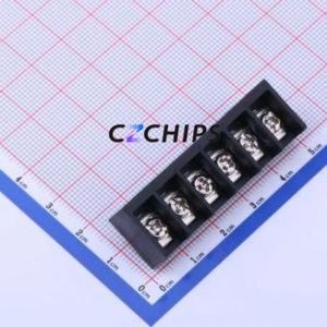 DBT50-7.62-6P-BK-P Barrier Terminal Block Through hole Component (THT),P=7.62mm Connector Three Sides 7.62mm 1x6P Straight Pin - Product Image 2