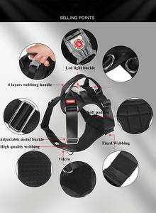 Grosir Terbaru Harness Hewan Peliharaan Empuk Lembut Led Disesuaikan Keselamatan Keselamatan Harness Anjing dengan Pegangan untuk Luar Berjalan Jogging - Product Image 5