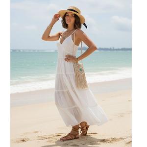 ชุดเดรสลำลองสำหรับฤดูร้อนสำหรับผู้หญิง ผ้าเนื้อนุ่ม น้ำหนักเบา สวมใส่สบาย เหมาะสำหรับเดินเล่นชายหาด วันหยุดพักผ่อน รีสอร์ท และชุดลำลองประจำวัน - Product Image 1