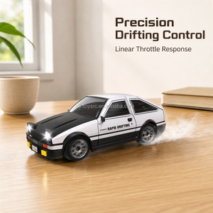รถดริฟท์บังคับวิทยุขนาด 1:64 ทำจากโลหะผสม พร้อมคันเร่งแบบ Linear Throttle ควบคุมด้วยรีโมทความแม่นยำสูง ตัวถังโลหะ รถ<span class=keywords><strong>แข่ง</strong></span> ใช้งานได้นาน 40 นาที - Product Image 2