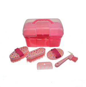 مجموعة فرش العناية بالخيول مع صندوق أدوات للتنظيف، لعبة للأطفال والصغار - Product Image 2