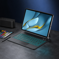 Nuevo Compatible con Huawei MatePad Pro 10.8" 2021/2019, Funda con Teclado Multifuncional para Tablet, Panel Táctil, Interruptor de Tijera, Inalámbrico