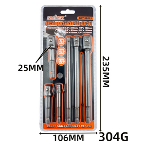 Lot de 6 adaptateurs d'extension de douilles à chocs, tiges hexagonales courtes et longues pour perceuse, clé à chocs, accessoires d'outils à main - Product Image 3