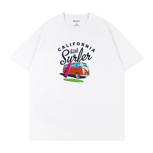 Camiseta de manga corta Ksoorna con estampado de California Surf Bus para jóvenes, estudiantes y parejas, ropa de ocio transpirable unisex L 175/98A - Product Image 3