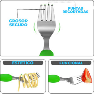 Juego de cubiertos para niños Ele-Gate de acero inoxidable con estuche para niños - Product Image 5