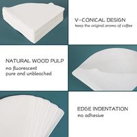 Papier filtre à café en pâte de bois blanche, design moderne et minimaliste fait main, avec boîte de rangement, vente en gros