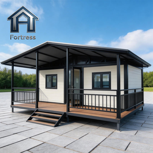 Maison conteneur extensible, cuisine mobile, maisons préfabriquées, maisons conteneurs pliables à vendre avec terrasse et véranda pour bureau, hôtel - Product Image 1