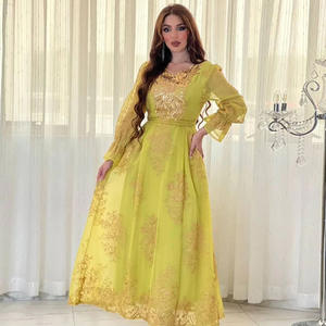 TM102New Eid Broderie dîner robes femmes robe de soirée robes décontractées femmes dame élégante - Product Image 2